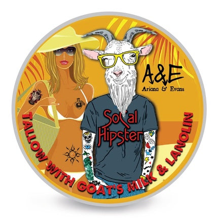 Ariana & Evans Ariana & Evans Social Hipster Shaving Soap 4 Oz Shaving & Grooming White Smoke
