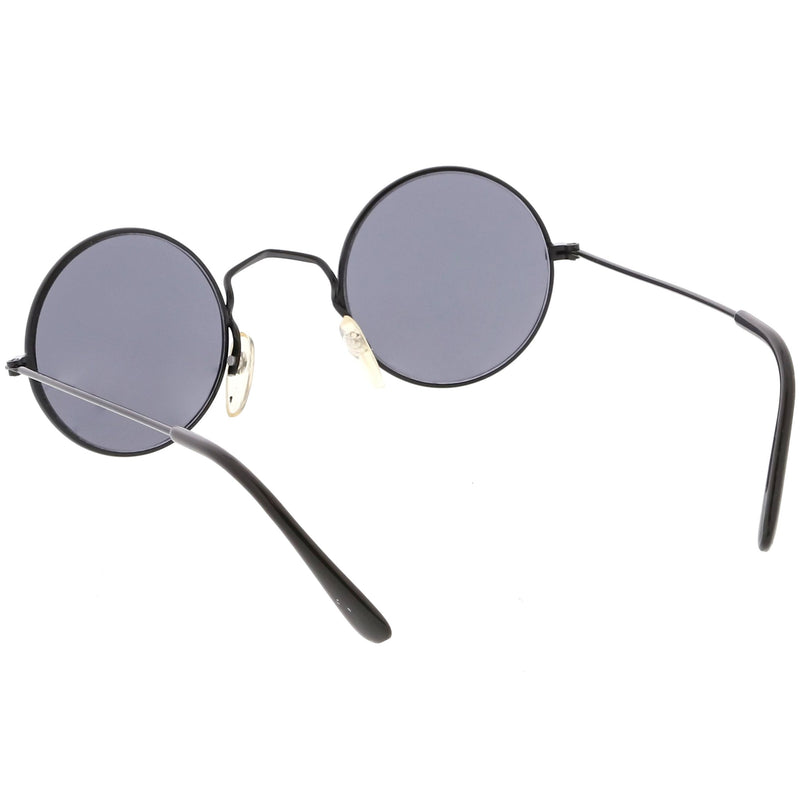 zeroUV Small Round Dapper True Vintage Metal Sunglasses C669 Sunglasses White Smoke Black Smoke,Gold Smoke