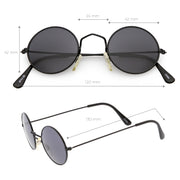 zeroUV Small Round Dapper True Vintage Metal Sunglasses C669 Sunglasses White Smoke Black Smoke,Gold Smoke