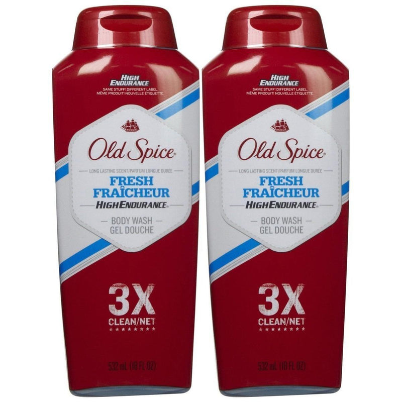 Old Spice Old Spice Body Wash, Fresh, High Endurance 18 Fl Oz Body Wash Dark Red