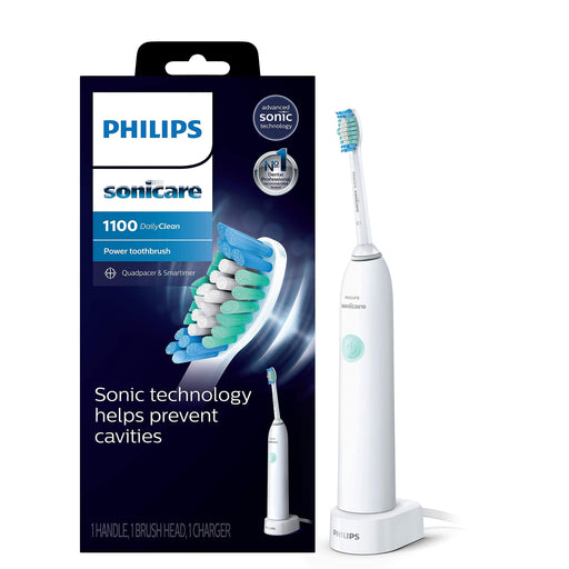 Philips Sonicare Philips Sonicare DailyClean 1100 Rechargeable Electric Power Toothbrush, White, HX3411/04 Toothbrushes White Smoke