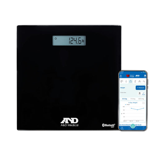 A&D Medical A&D Medical Deluxe Connected Weight Scale Body Weight Scales Black