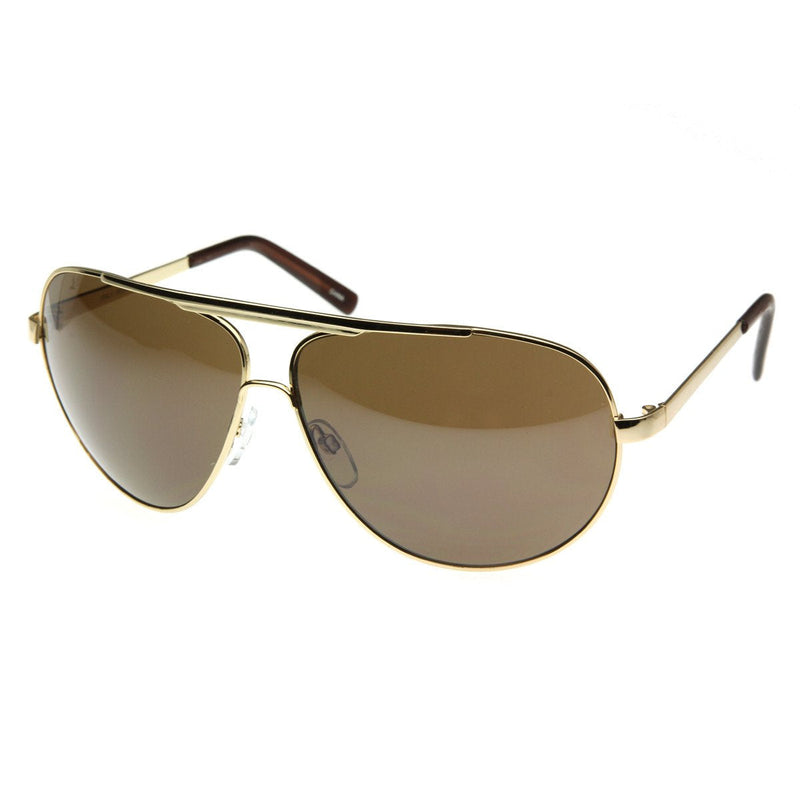 zeroUV Extra Large Metal Oversize Frame Aviator Sunglasses 1580 70mm Sunglasses White Smoke Gold Amber,Gunmetal Green,Gunmetal Smoke,Gunmetal Brown,Black Smoke