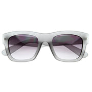 zeroUV Artist Indie Hipster Fashion Soft Rubber Horned Rim Sunglasses 8355 Sunglasses White Smoke Smoke