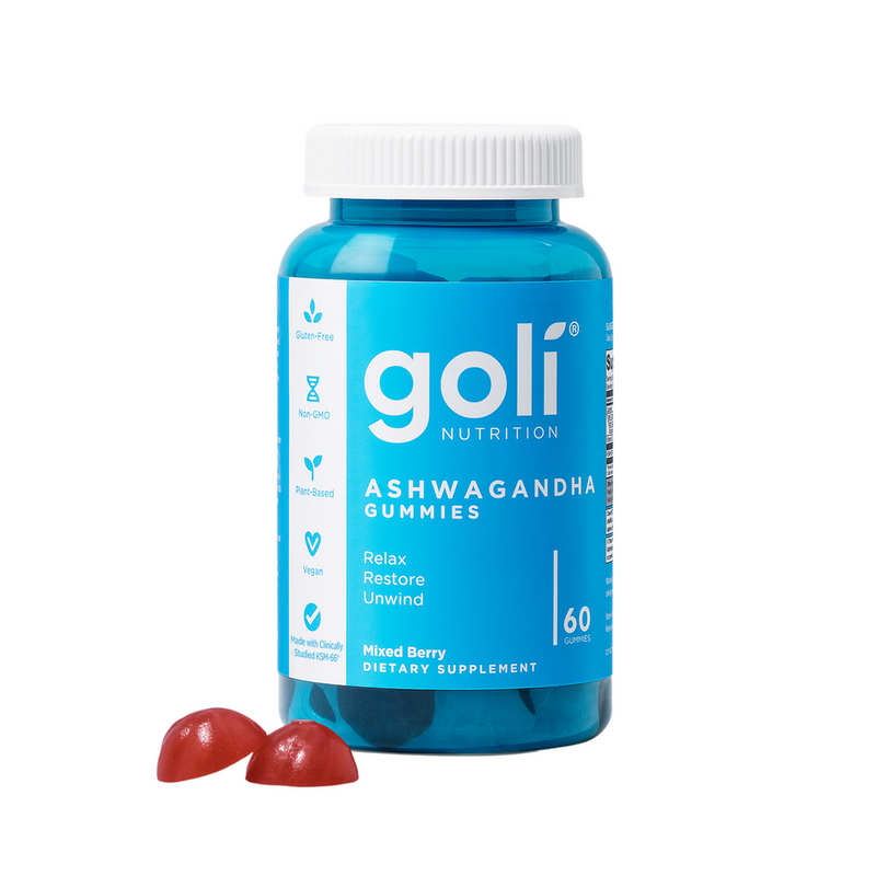 Goli Nutrition Goli Nutrition Ashwagandha Gummies, Mixed Berry, 60 Gummies Vitamins & Supplements White Smoke