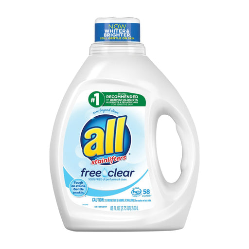 all all Free Clear The Original Detergent, 58 Loads, 88 Fl Oz Laundry Detergent White Smoke