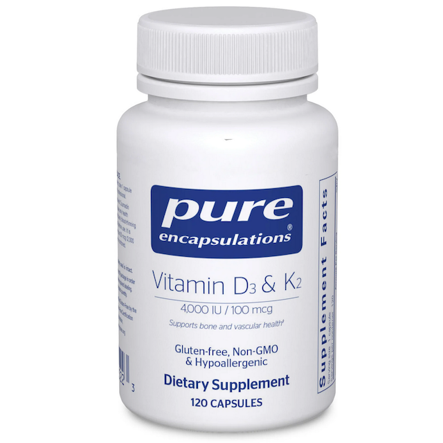 Pure Encapsulations Pure Encapsulations Vitamin D3 & K2 100/100 Mcg Vitamins & Supplements White Smoke
