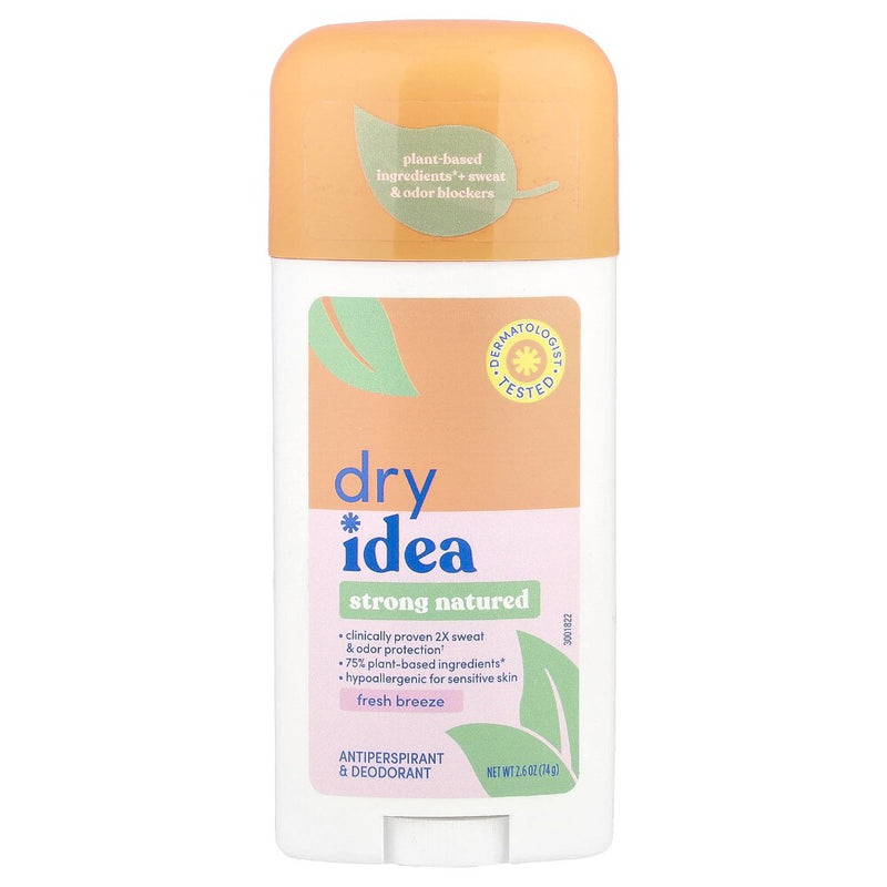 Dry Idea Dry Idea Strong Natured Plant-Based Invisible Solid Antiperspirant & Deodorant 2.6 Oz Deodorant White Smoke