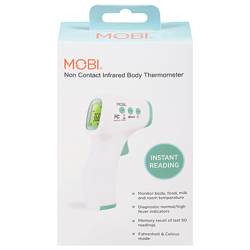 Mobi Mobi 70113 Non-Contact Forehead Thermometer With Fever Indicators And Object Mode Infrared Thermometers Lavender