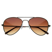 zeroUV Medium Classic Retro Metal Frame Aviator Sunglasses 53mm 1372 Sunglasses White Smoke Bronze
