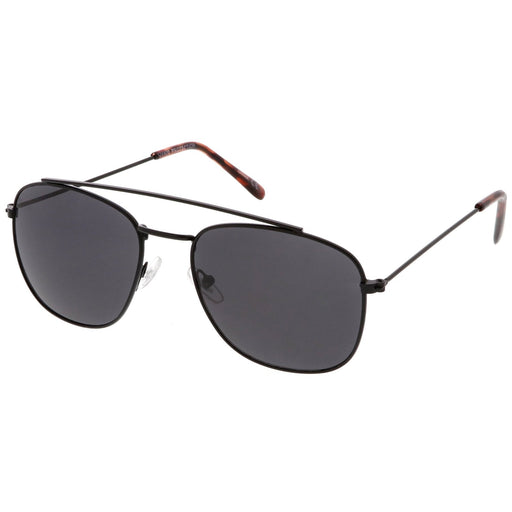 zeroUV Retro Dapper Full Metal Square Crossbar Sunglasses C356 Sunglasses White Smoke Black Smoke,Silver Smoke,Gold Green,Gold Brown