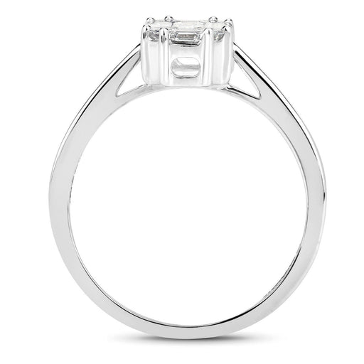 Bids.com 0.48 Carat Genuine White Diamond 18K White Gold Ring Rings White Smoke size 7.00,size 6.00,size 8.00