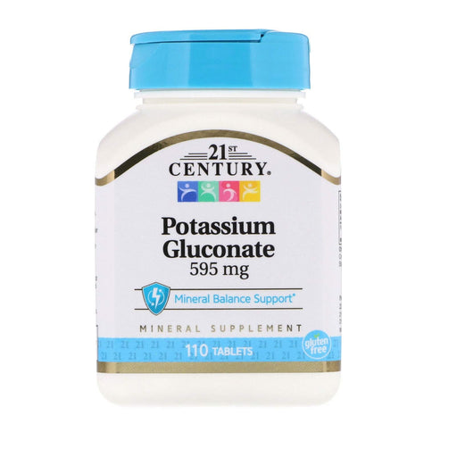 21st Century 21st Century Potassium Gluconate 595 Mg - 110 Tablets Vitamins & Supplements Lavender