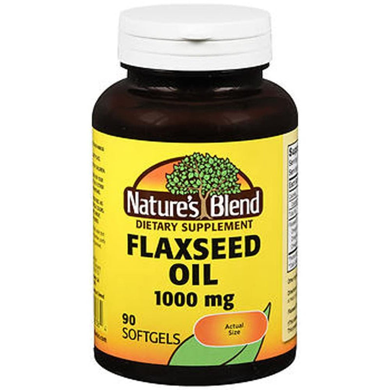 Nature's Blend Nature's Blend Flaxseed Oil 1000 mg – 90 Quick Release Softgels Vitamins & Supplements White Smoke