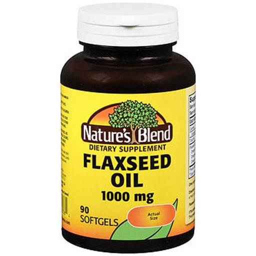 Nature's Blend Nature's Blend Flaxseed Oil 1000 mg – 90 Quick Release Softgels Vitamins & Supplements White Smoke