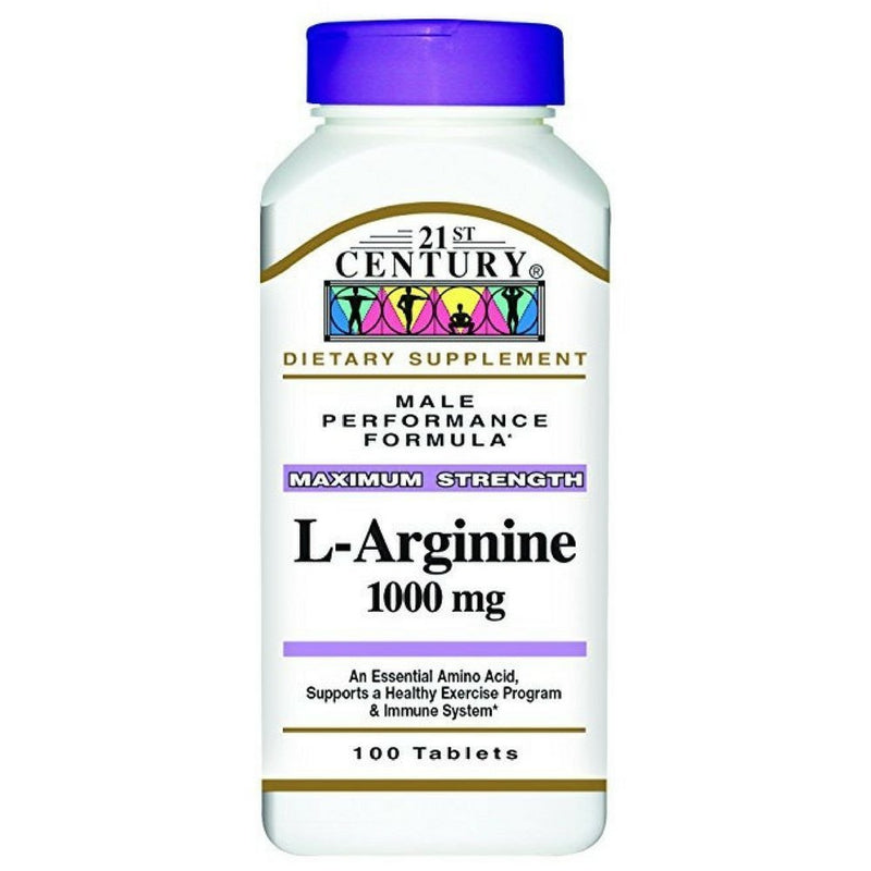 21st Century 21st Century L-Arginine 1000 Mg Maximum Strength Tablets Vitamins & Supplements White Smoke