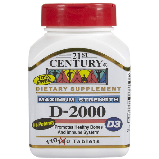 21st Century 21st Century Vitamin D3 2000 IU (Maximum Strength - 120 Tablets) Vitamins & Supplements White Smoke