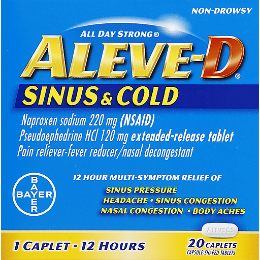 Aleve Aleve Sinus & Cold, Caplets Medicine & Drugs Dodger Blue