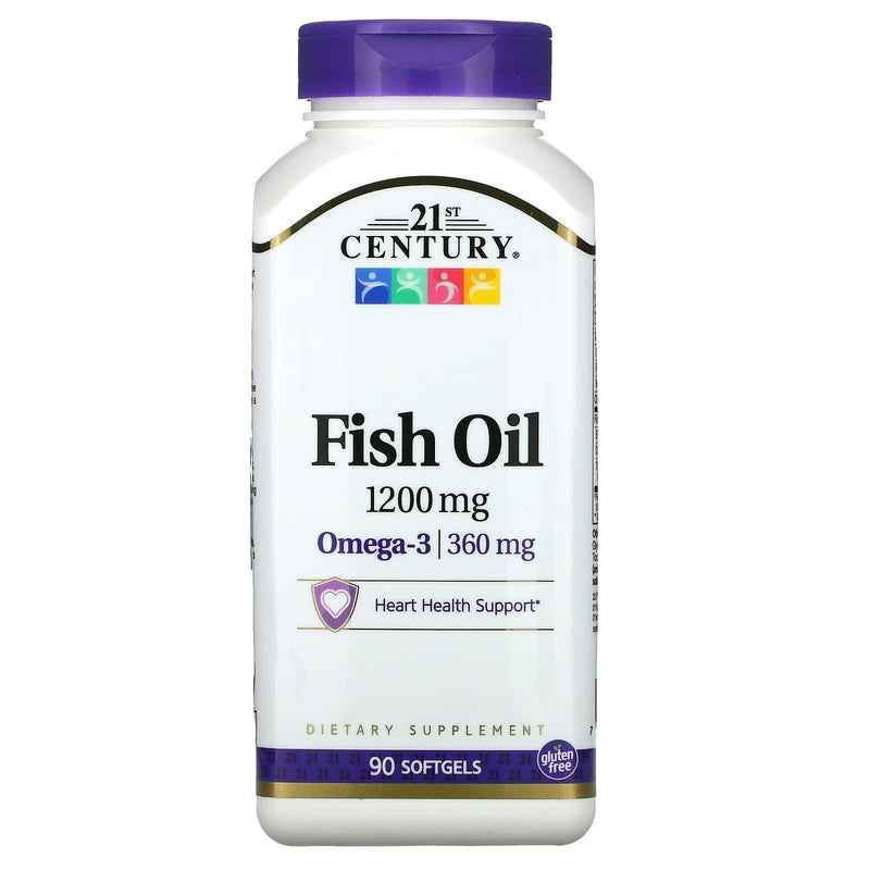 21st Century 21st Century Fish Oil 1200 mg – Maximum Strength Softgels Vitamins & Supplements White Smoke