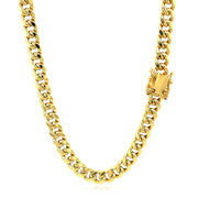 Bids.com 10k Yellow Gold Semi Solid Miami Cuban Chain (5.00 mm) Necklaces White Smoke 18 / Yellow Gold,22 / Yellow Gold,24 / Yellow Gold