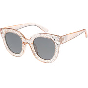 zeroUV Oversize Novelty Star Embellished Horned Rim Sunglasses C683 Sunglasses White Smoke Black Smoke,Pink Smoke,Clear Smoke,Tortoise Brown
