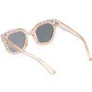 zeroUV Oversize Novelty Star Embellished Horned Rim Sunglasses C683 Sunglasses White Smoke Black Smoke,Pink Smoke,Clear Smoke,Tortoise Brown