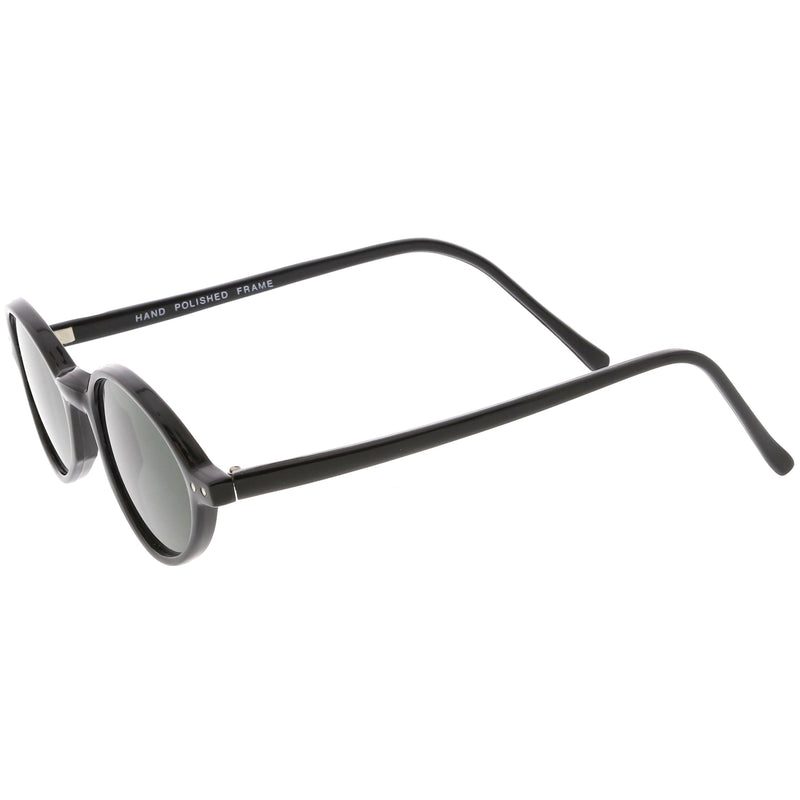 zeroUV European True Vintage Round Oval Dapper Sunglasses C659 Sunglasses White Smoke Black Smoke,Tortoise Smoke