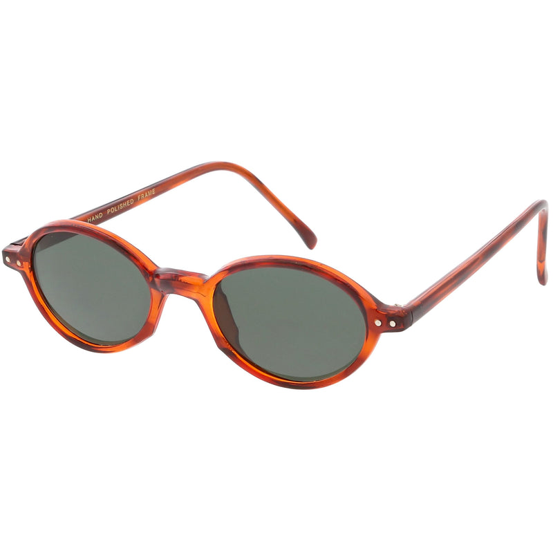 zeroUV European True Vintage Round Oval Dapper Sunglasses C659 Sunglasses White Smoke Black Smoke,Tortoise Smoke
