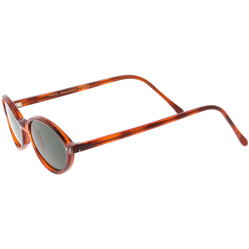 zeroUV European True Vintage Round Oval Dapper Sunglasses C659 Sunglasses White Smoke Black Smoke,Tortoise Smoke