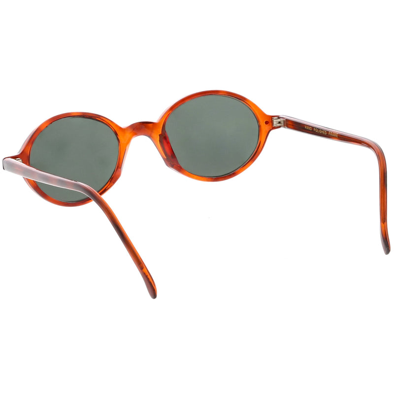 zeroUV European True Vintage Round Oval Dapper Sunglasses C659 Sunglasses White Smoke Black Smoke,Tortoise Smoke