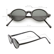zeroUV European True Vintage Round Oval Dapper Sunglasses C659 Sunglasses White Smoke Black Smoke,Tortoise Smoke