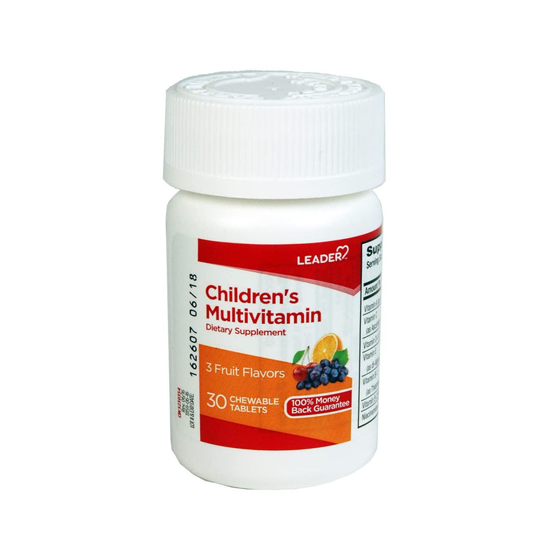 Leader Leader Multivitamin Childrens Chewable Tablets Fruit Vitamins & Supplements White Smoke