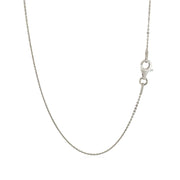 Bids.com Sterling Silver Rhodium Plated Cable Chain 0.6mm Necklaces White Smoke 16 / Sterling Silver,18 / Sterling Silver,20 / Sterling Silver,One / Sterling Silver