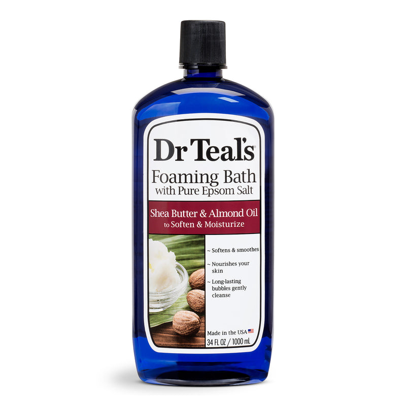 Dr Teal's Dr Teal's Shea Butter & Almond Oil Foaming Bath  With Pure Epsom Salt 34 Fl Oz Bath & Body White Smoke