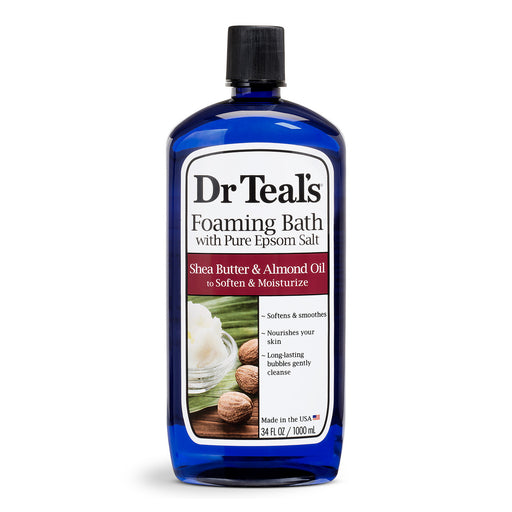 Dr Teal's Dr Teal's Shea Butter & Almond Oil Foaming Bath  With Pure Epsom Salt 34 Fl Oz Bath & Body White Smoke