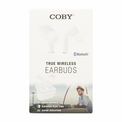 Coby Coby® 516 True Wireless Earbuds – Model COBY-CETW516WHT (White) Headphones Seashell