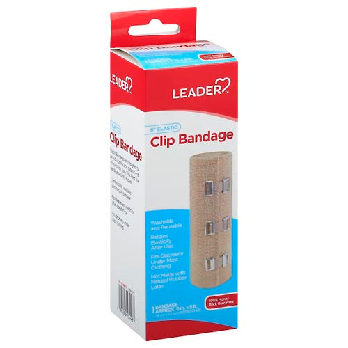 Silver Rod Pharmacy Leader® Elastic Bandage with Clip – 6 Inch Medical Tape & Bandages White Smoke