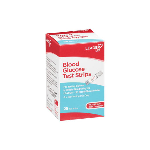 The Leader Leader Blood Glucose Test Strips 25 Ct Blood Glucose Test Strips White Smoke