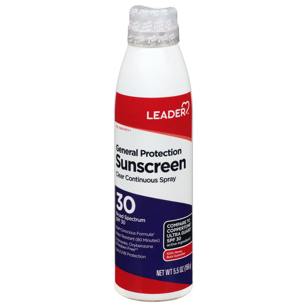 Leader Leader General Protection SPF 30 Clear Sunscreen Spray - 5.5 Oz Sunscreen White Smoke
