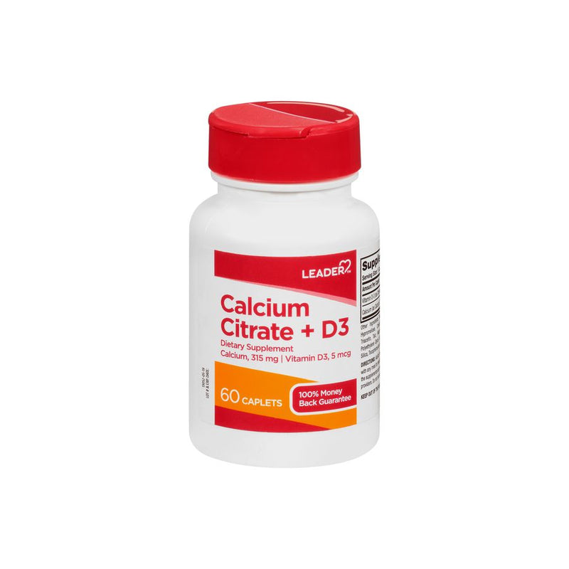 Leader Leader Calcium Citrate + D3 Caplets 60 ct Vitamins & Supplements Lavender
