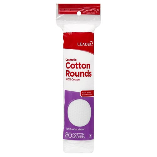 Leader Leader Cosmetic Cotton Rounds, Soft And Absorbent Cotton Balls White Smoke