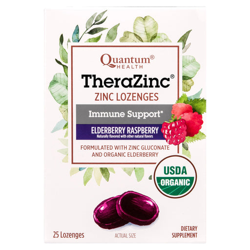Quantum Health Quantum Health TheraZinc Zinc Lozenges Elderberry Raspberry Vitamins & Supplements White Smoke