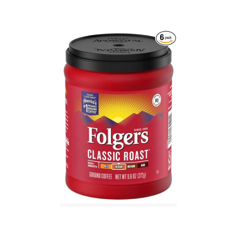 Folgers Folgers Classic Medium Roast Ground Coffee - 9.6oz Coffee White Smoke