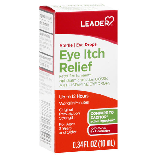 Leader Leader Eye Itch Relief Solution, Drops, 0.34 Oz Medicine Cabinets Misty Rose