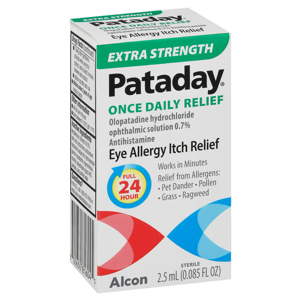 Pataday Pataday Alcon Once Daily Eye Allergy Itch Relief, Extra Strength - 2.5 Ml Ear Care Light Gray