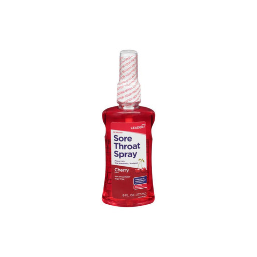 Leader Health Care Leader Health Care Sore Throat Spray, Sugar-Free, Cherry Flavor, 6 Oz Medicine & Drugs White Smoke