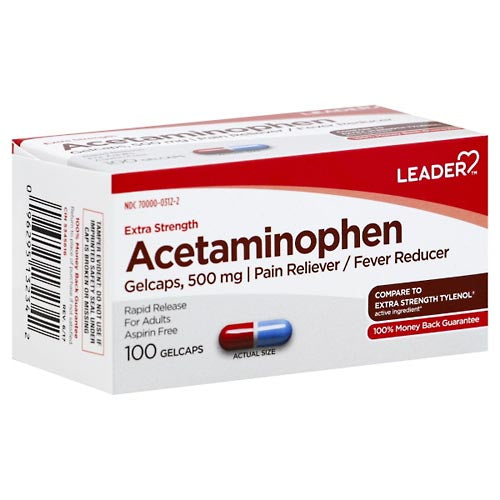 Rx 3 Rx 3 Leader, Acetaminophen, Extra Strength, 500 Mg, Gelcaps Medicine & Drugs White Smoke