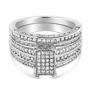Bids.com .925 Sterling Silver 3/4 Cttw Prong Set Round Diamond Composite Engagement Ring and Band Set (I-J Color, I3 Clarity) - Size 6.5 Rings White Smoke 8 / White.Sterling Silver,7.5 / White.Sterling Silver,6.5 / White.Sterling Silver,7 / White.Sterling Silver,6 / White.Sterling Silver,9 / White.Sterling Silver,5 / White.Sterling Silver,10 / White.Sterling Silver,11 / White.Sterling Silver,12 / White.Ster