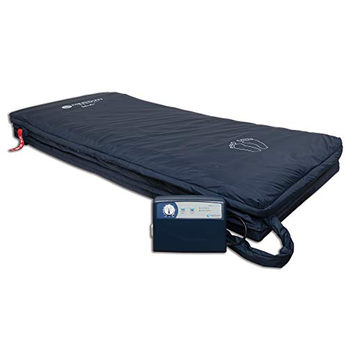 Meridian Medical Meridian Medical Alternating Pressure And Low Air Loss Mattress System With 3" Foam Base Medical Alarm Systems White Smoke