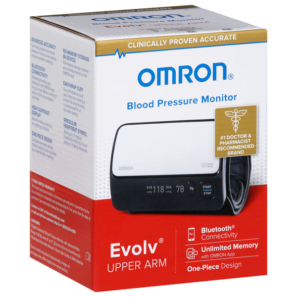 Omron Omron Evolv Bluetooth Wireless Upper Arm Blood Pressure Monitor Blood Pressure Monitors White Smoke